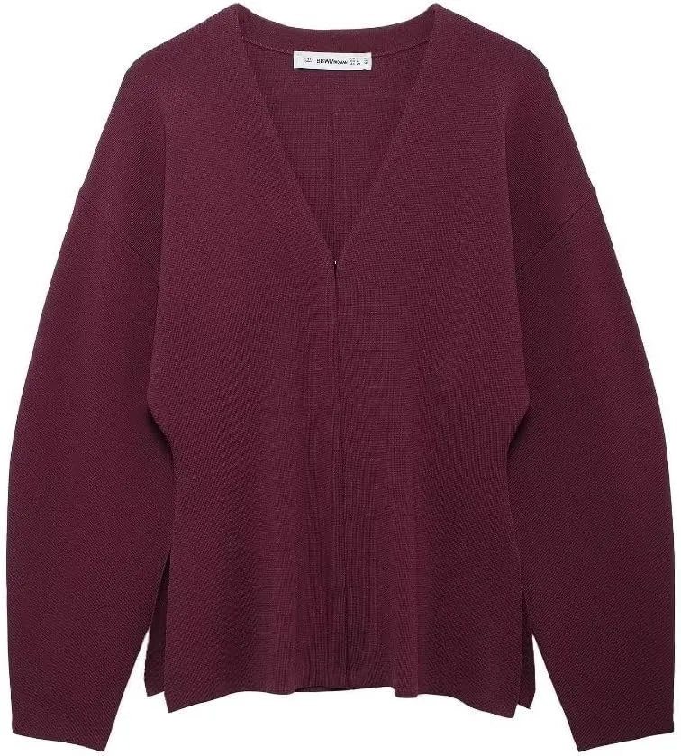 Button Up Cardigan V Neck Sweatshirt Blazer for Work Casual Chunky Knit Cardigan Dressy Coat Old Money Clothes
