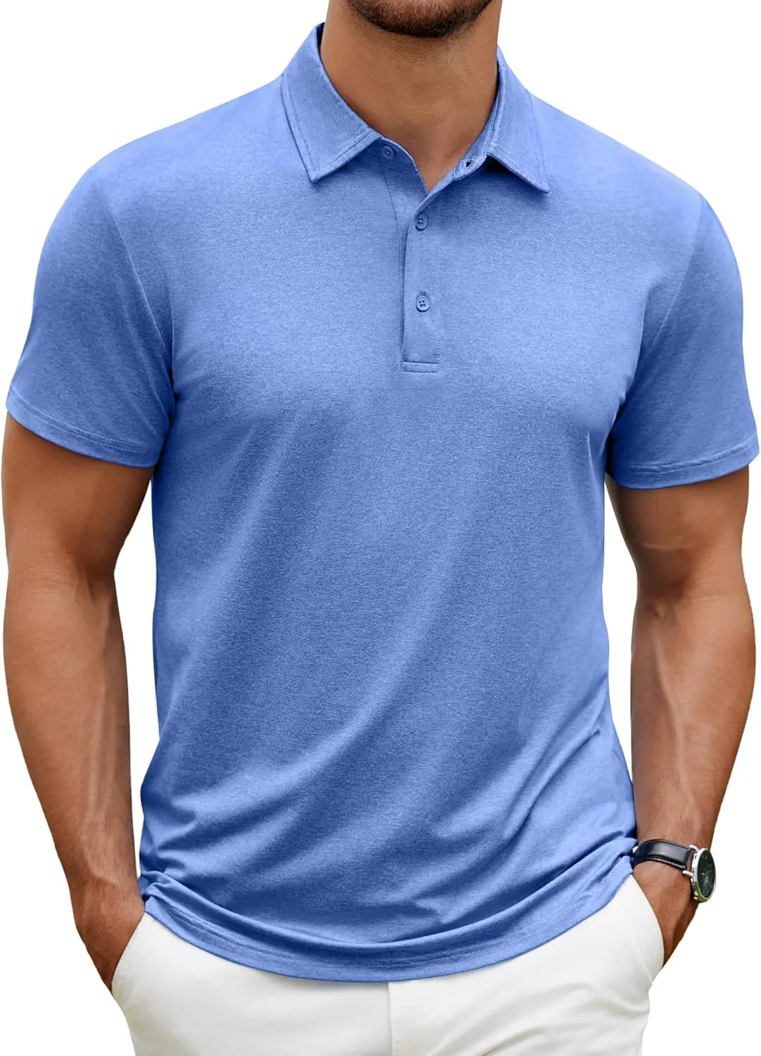 COOFANDY Men's Polo Shirt Golf Quick Dry Performance Short Sleeve Moisture Wicking Athletic Polo Collared Tennis T-Shirt
