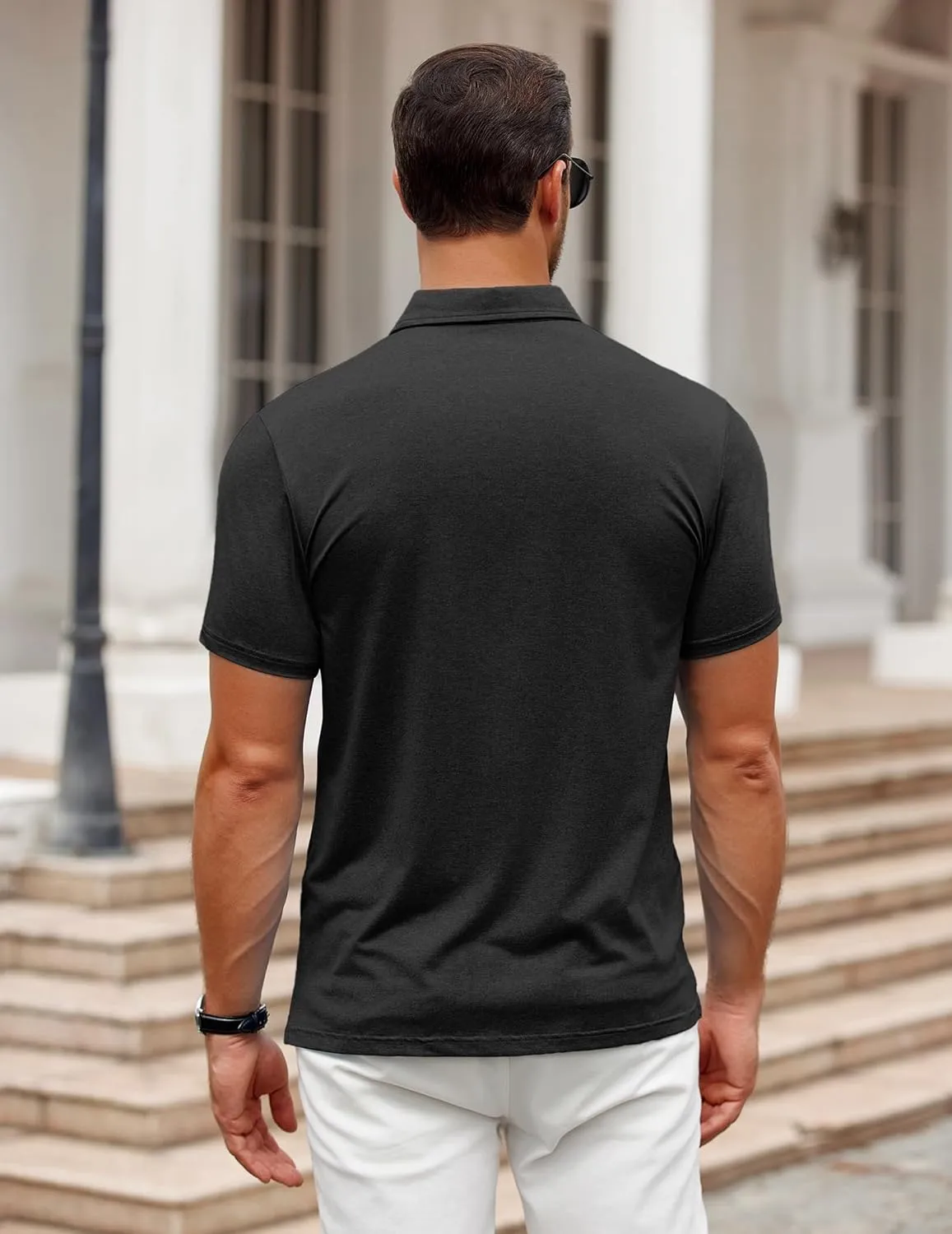 COOFANDY Men's Polo Shirt Golf Quick Dry Performance Short Sleeve Moisture Wicking Athletic Polo Collared Tennis T-Shirt