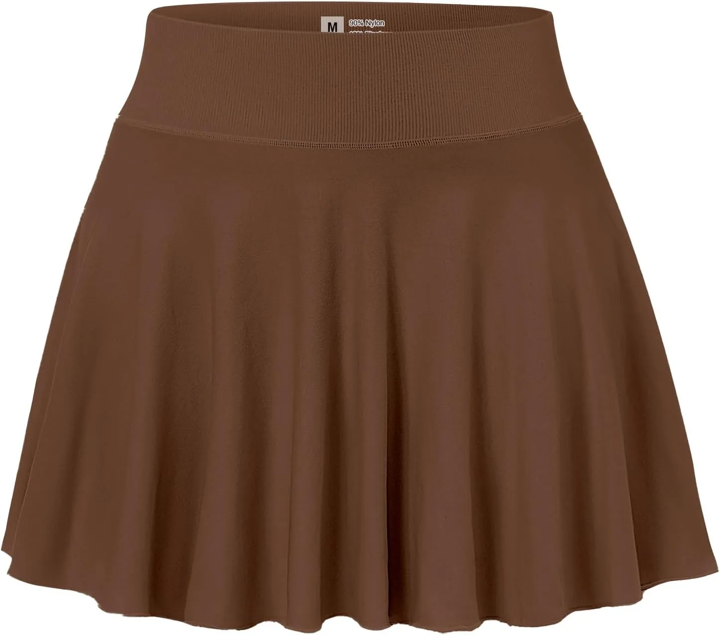 Easisim Women Mini Skirts Skort Flowy Basic Stretchy Flared Casual A-line Skirt with Pockets