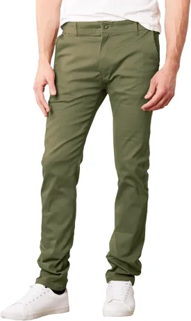 Galaxy by Harvic Mens Slim Fit Cotton Stretch Chino Pants