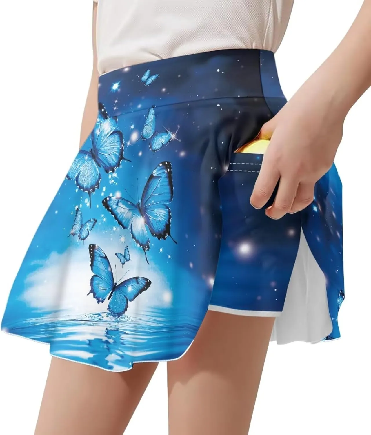 Girls Athletic Skort with Pocket 5-14 Years Sports Skirt Casual Daily Wear Outdoor Activities