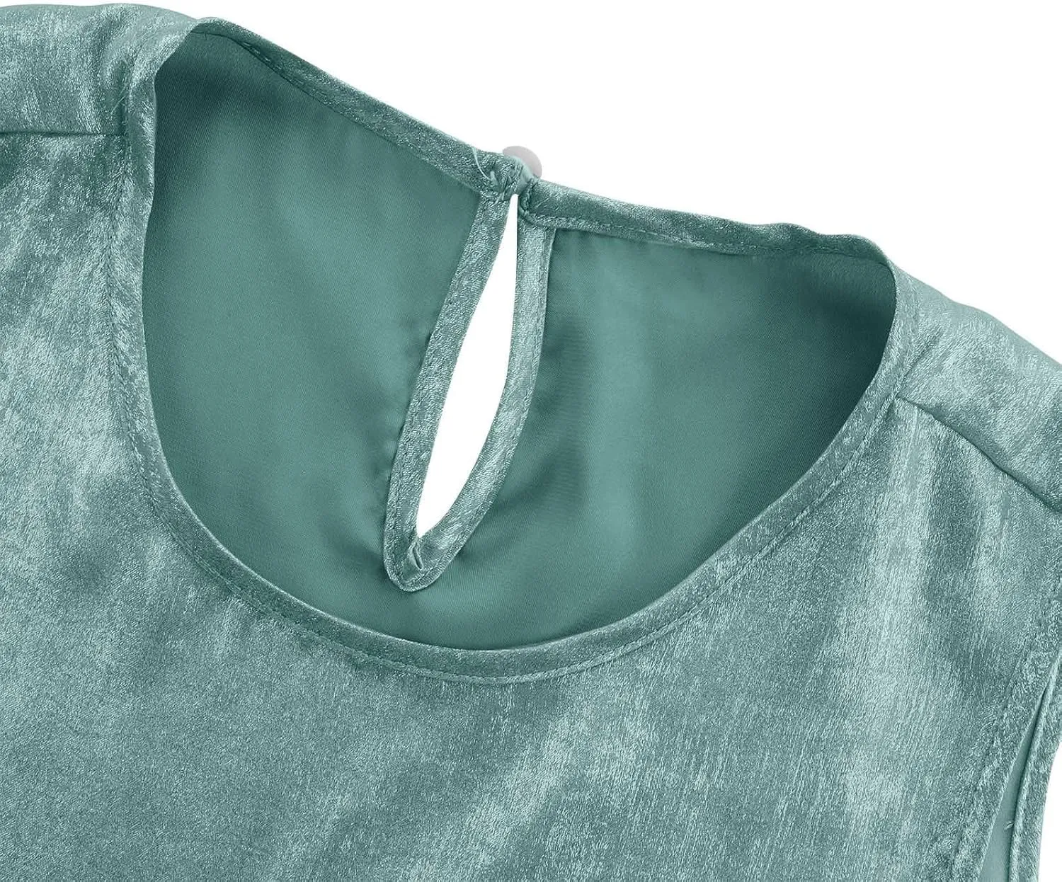 HGps8w Women's Shimmer Velvet Tank Tops Dressy Crew Neck Seeveless Cute Sparkle Glitter Party Disco Tee Shirts