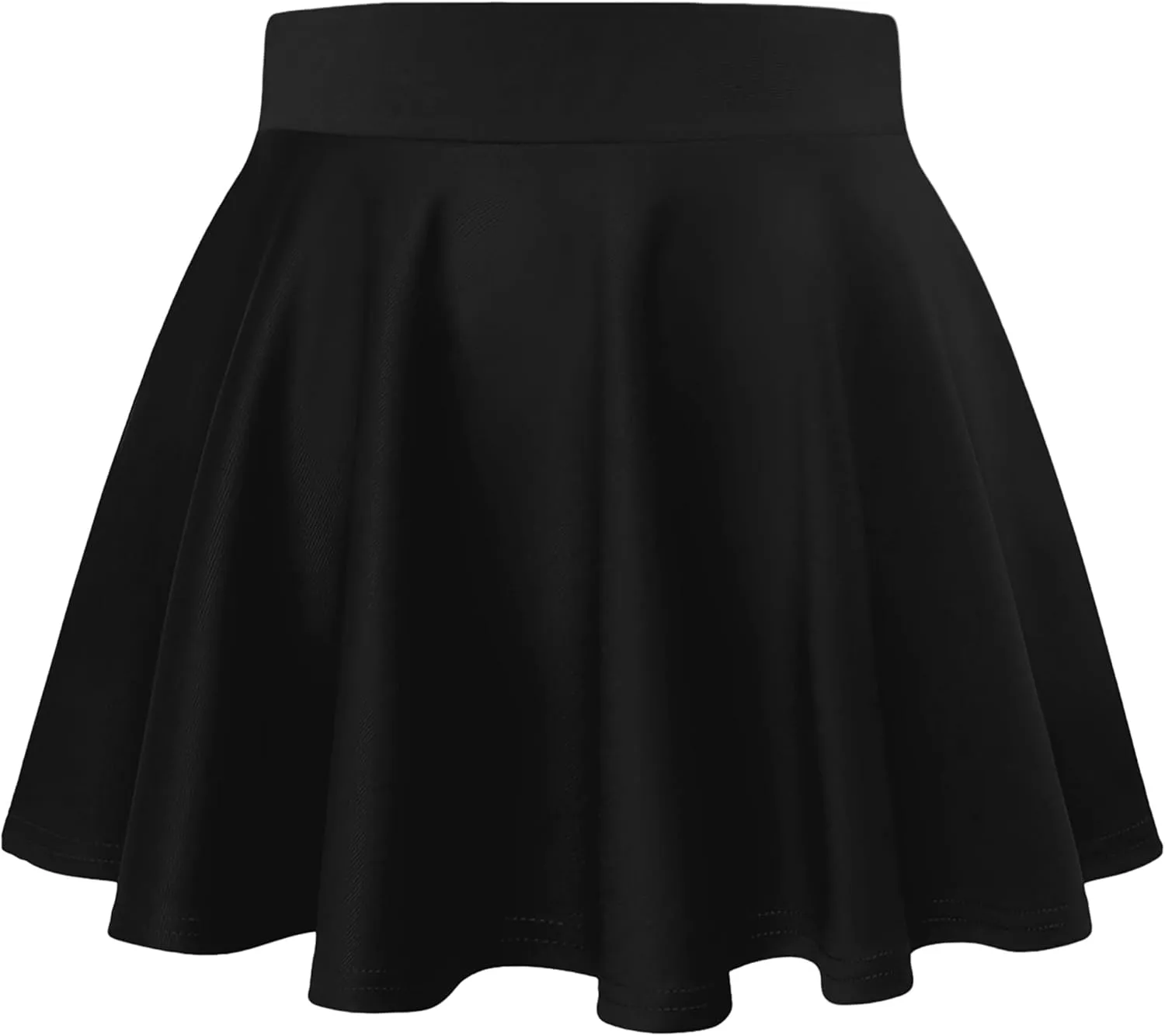Hybrid & Company Womens Stretch Super Short Flared Casual Nylon Ponte Mini Skate Skirt