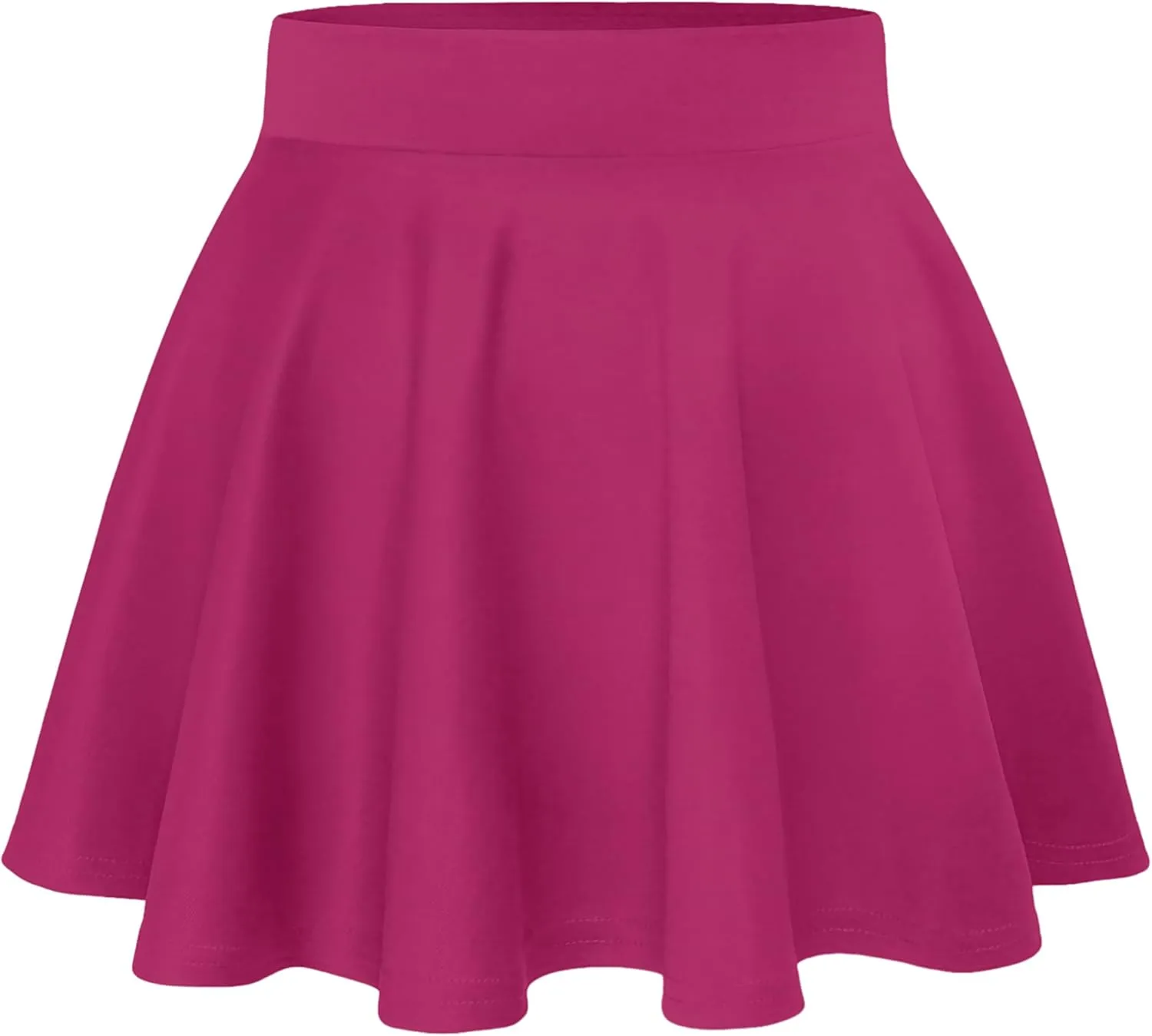 Hybrid & Company Womens Stretch Super Short Flared Casual Nylon Ponte Mini Skate Skirt