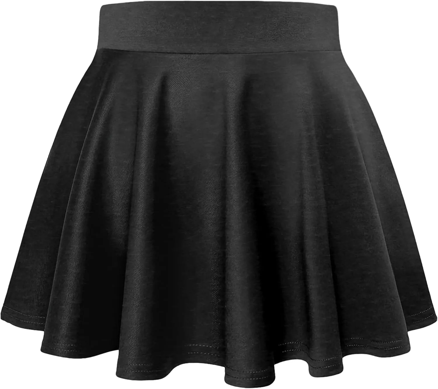 Hybrid & Company Womens Stretch Super Short Flared Casual Nylon Ponte Mini Skate Skirt