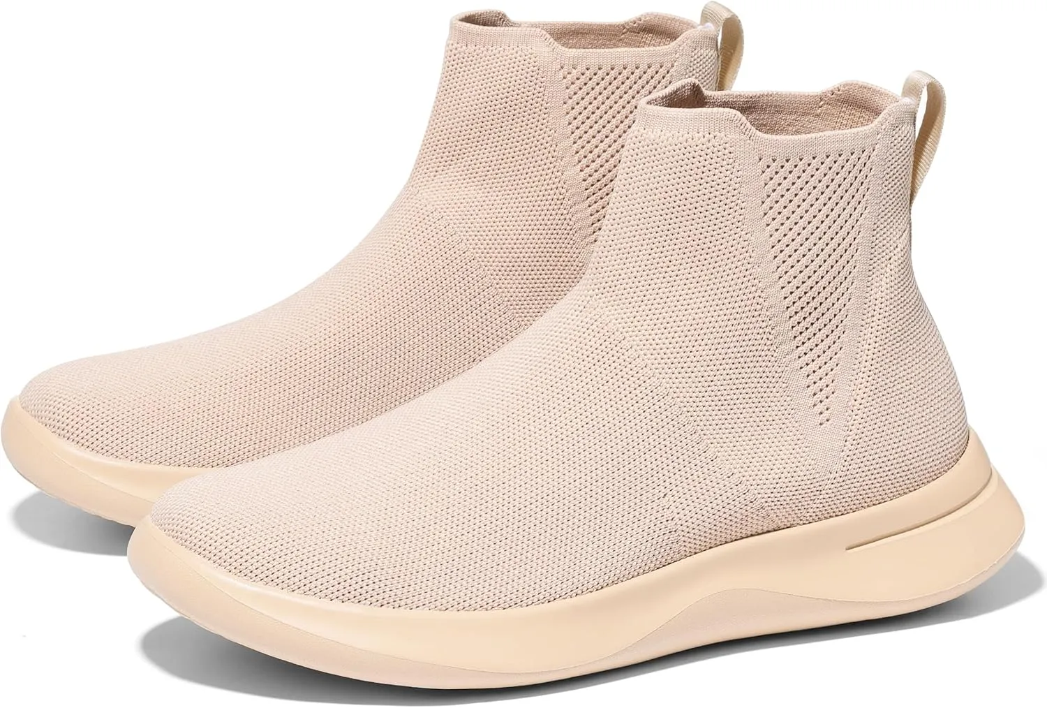 LinnOaks Walking Boots for Women Sock High Top Sneaker Boots Booties Wide Comfortable Stretchy Slip On Lightweight Sneakers Tennis Running Shoes Black