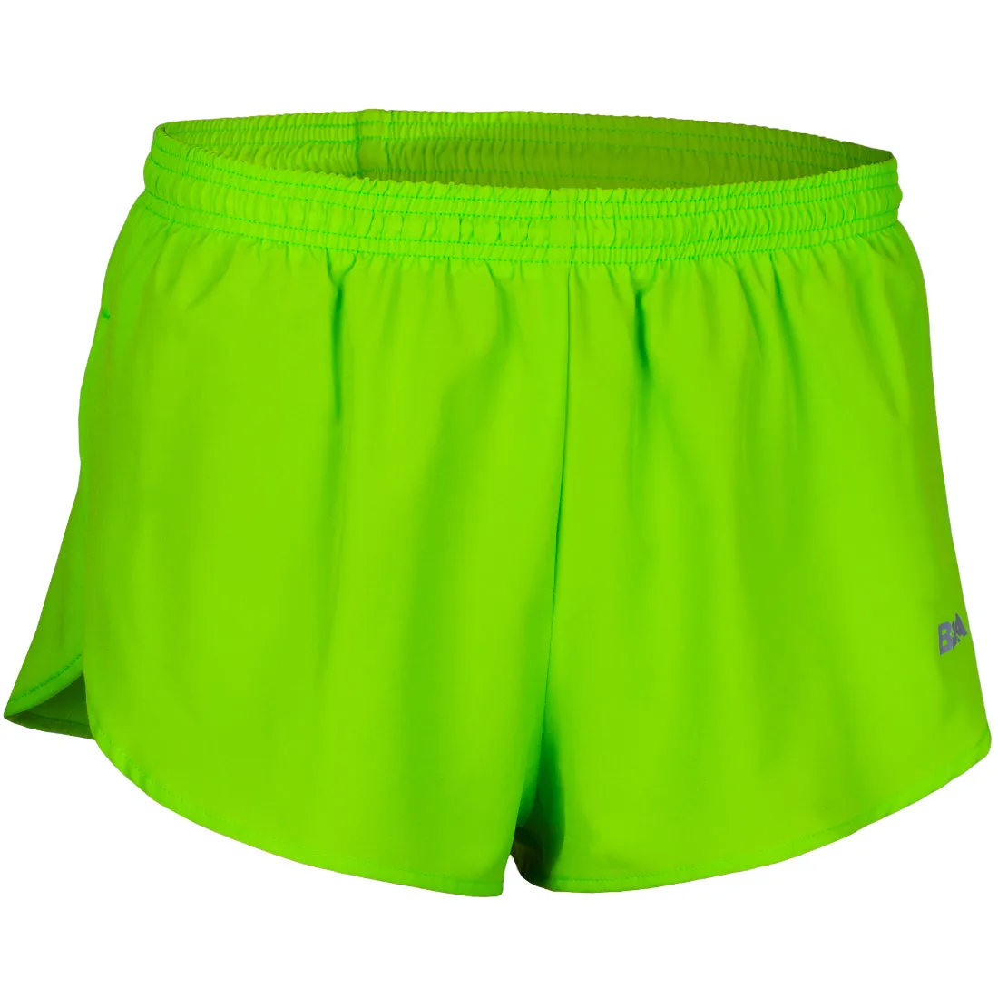 Men's Solid 1" Elite Split Shorts - Neon Lime