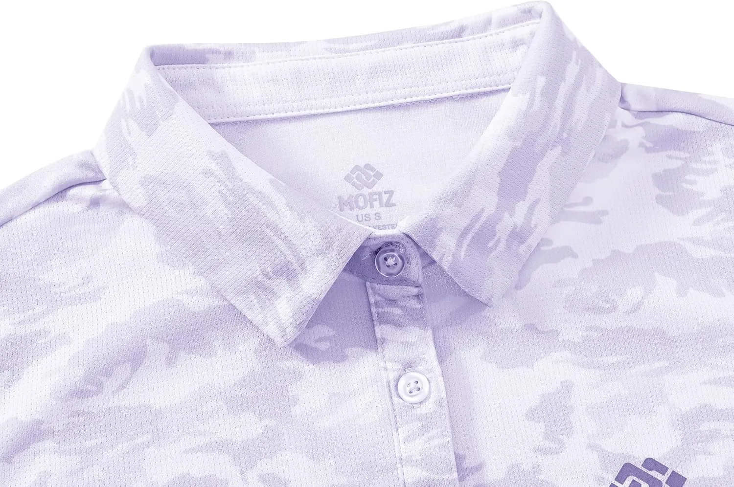 MoFiz Womens Short Sleeve Golf Polo Shirts Quick Dry Camo Lightweight UPF 50  Tennis Sports Athletic Tops Casual