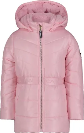 Nautica girls Heavyweight Hooded Winter Puffer Coat With Full Length Zipper