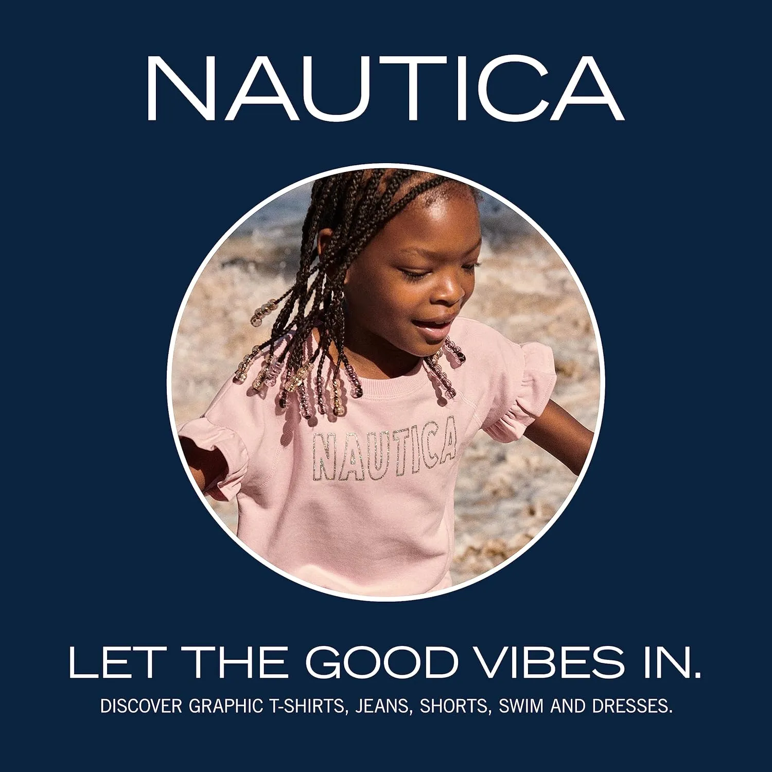 Nautica girls Heavyweight Hooded Winter Puffer Coat With Full Length Zipper
