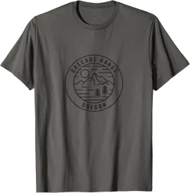 Original Cascade Mountains Oregon Scenic Landscape Novelty T-Shirt