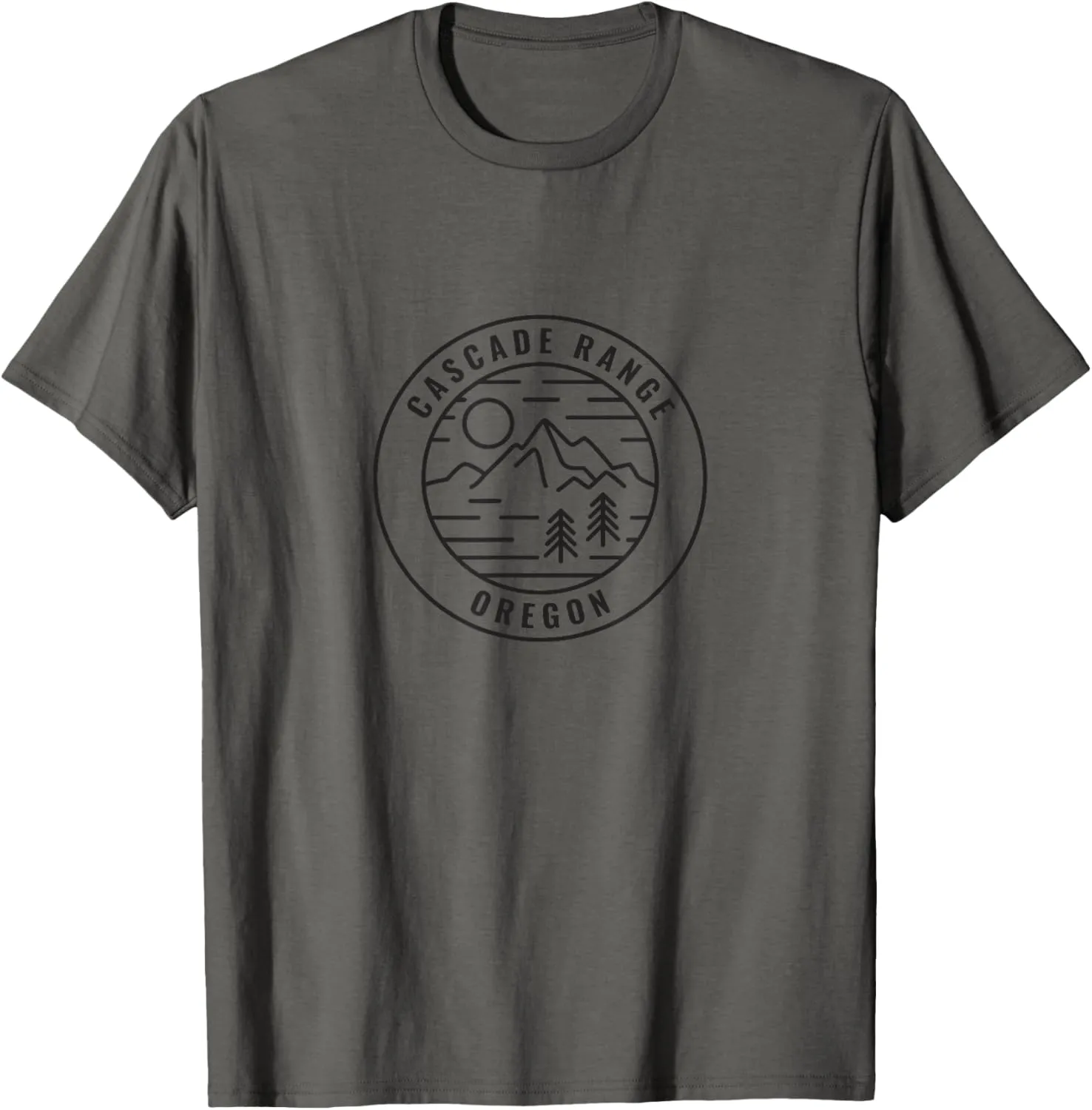 Original Cascade Mountains Oregon Scenic Landscape Novelty T-Shirt