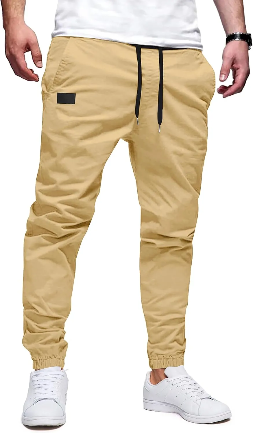 SEVEGO Tall Men's Casual Joggers 30"/32"/34"/36" Inseam Cotton Chino Cargo Pants Hiking Outdoor Sweatpants