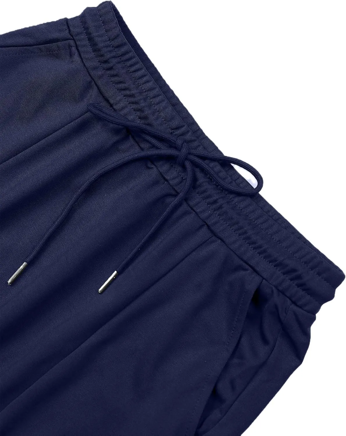 SOFIA'S CHOICE Women's Midi Skirt Drawstring High Waist Slit Skirts with Pockets