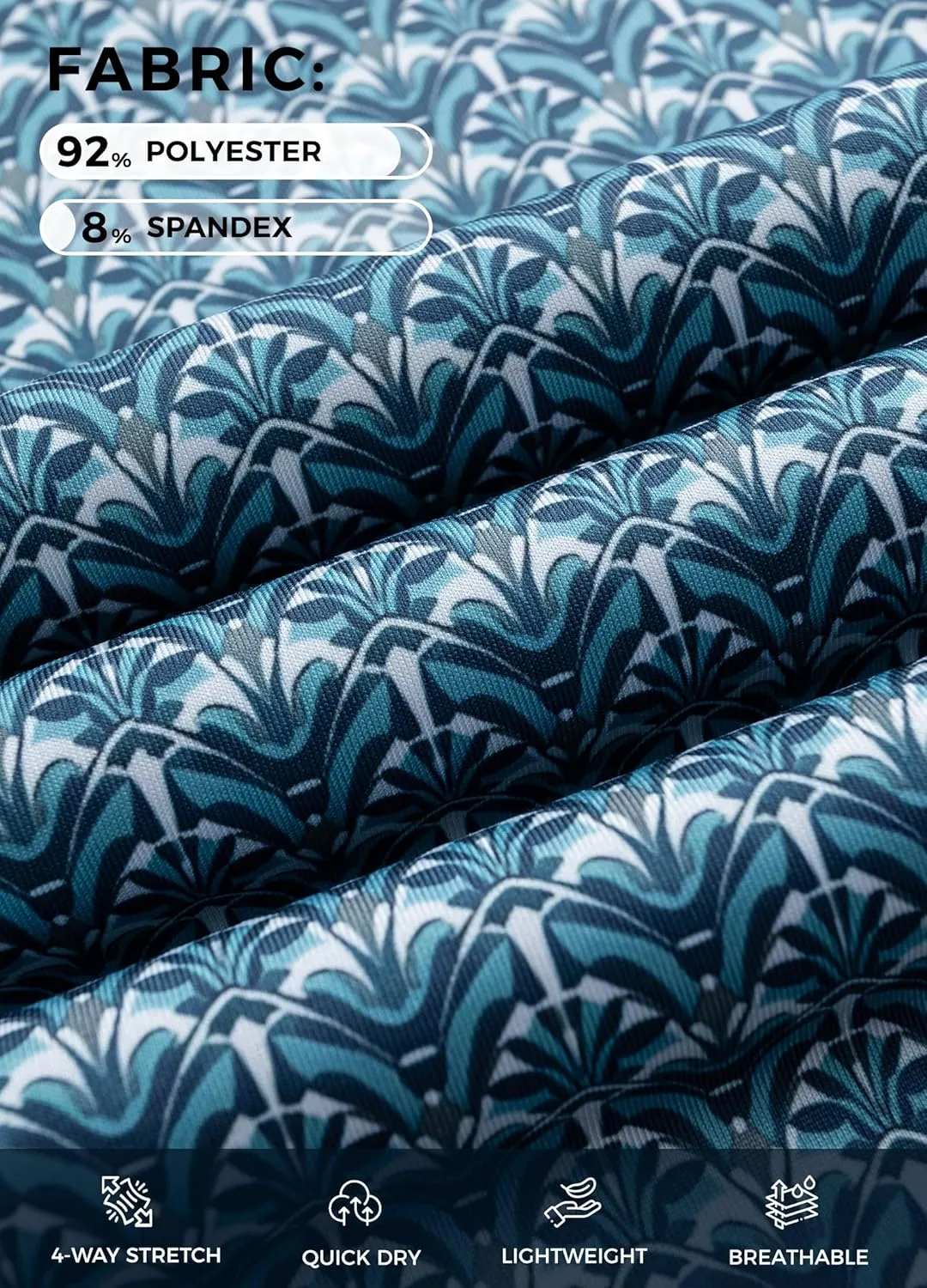 Willit Men's Golf Polo Shirts Short Sleeve Quick Dry Performance Moisture Wicking Print Casual