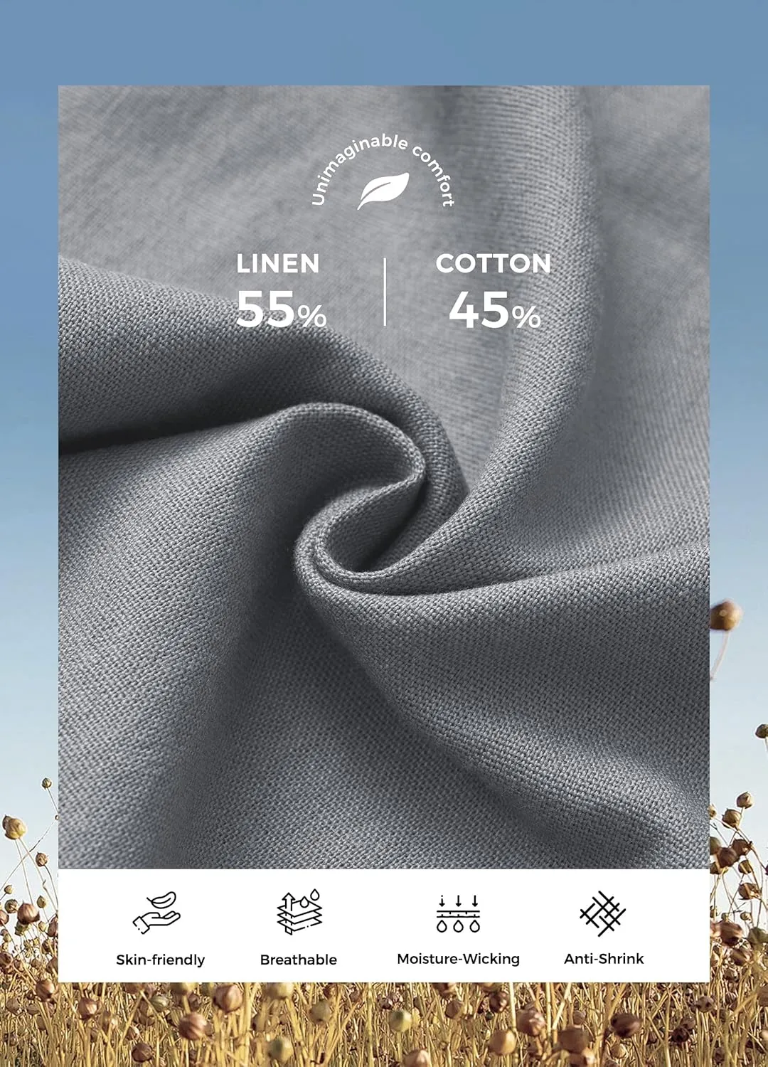 Willit Women Linen Pants Wide Leg Casual Palazzo Pants Cotton Linen Lounge Beach Summer Pants with Pockets 29"/31"/ 33"