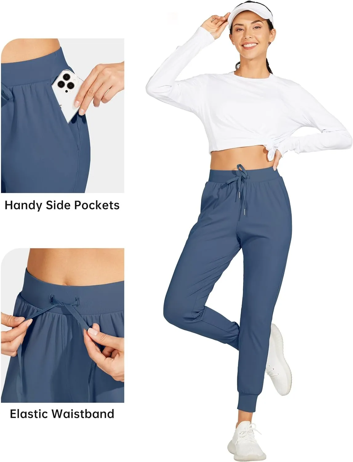 Willit Women's Joggers Pants Lightweight Athletic Sweatpants with Pockets Running Workout Casual Tapered Pants