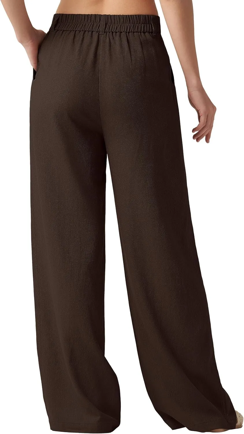 Willit Women's Linen Pants Wide Leg Work Dress Pants Casual Slacks Business Pants with Pockets 29" 31"