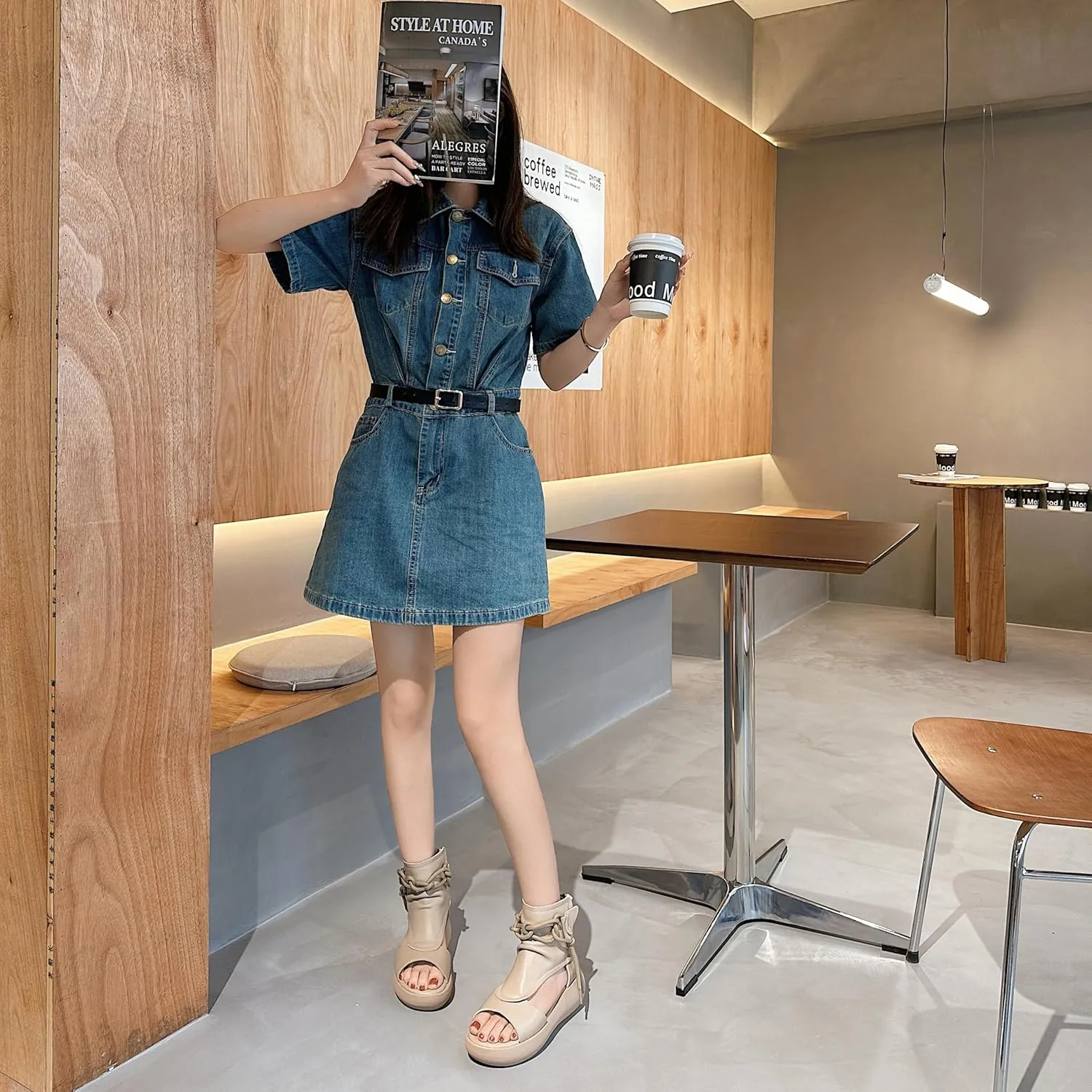 Women's High Top Leather Sandals Open Toe Boot Sandals for Women