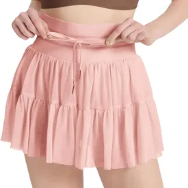 Women's Mini Pleated Skirt High Waisted Ruffle Tennis Skirts Sports Skater Running Skorts with Shorts Pockets
