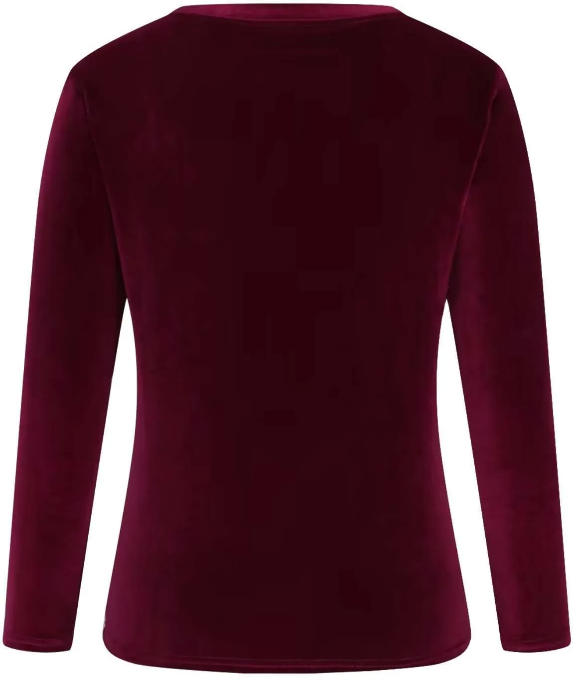 Women's Velour Sweatshirts Crewneck Long Sleeve Casual Pullover Winter Fall 2024 Holiday Soft Warm Shirts Velvet Tops