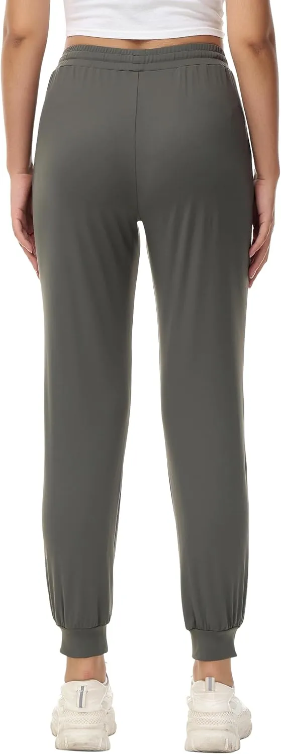 ZTN Women's Drawstring Joggers Track Pants Athletic Workout Hiking Sweatpants Casual Lightweight Tapered Cuff Scrub Pants
